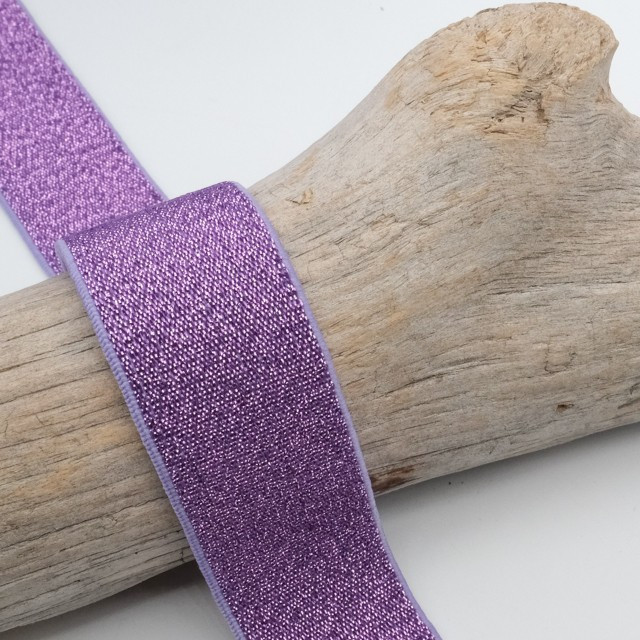 25MM Violet Lurex Elastic - Maison Klem